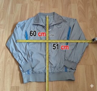 Vintage Nike Grey Track Jacket Full Zip Blue Strip