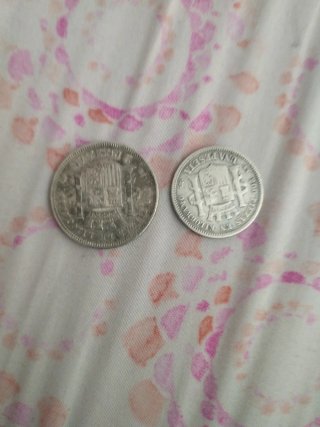 2 Monedas España 1869 y 1870