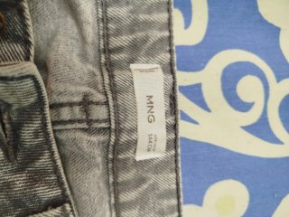 Pantalón vaquero gris Mango Talla M