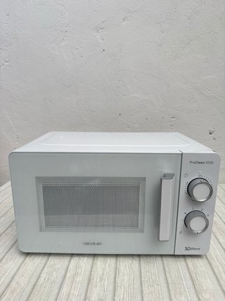Cecotec Microondas ProClean 3120 Blanco 20L Grill