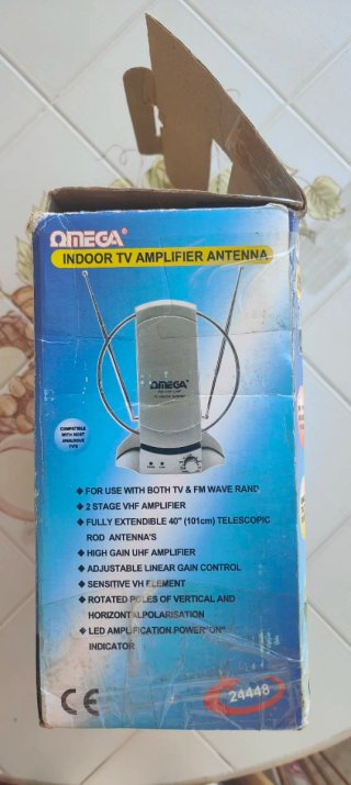 Antena TV Interior Omega Amplificador Señal