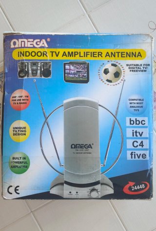 Antena TV Interior Omega Amplificador Señal