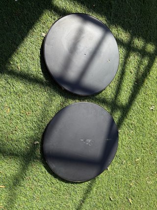 2 Specchi Rotondi Bronzo/Nero