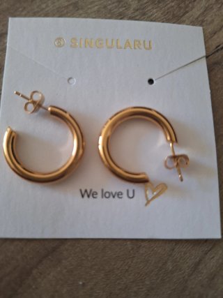 Pendientes Aro Nairobi Baño Oro