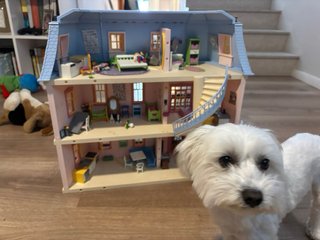 Casita de muñecas Playmobil rosa