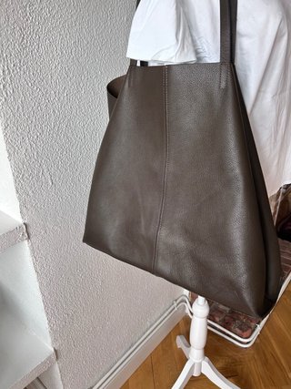 Bolso Zara Piel Marrón Chocolate
