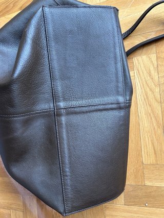 Bolso Zara Piel Marrón Chocolate