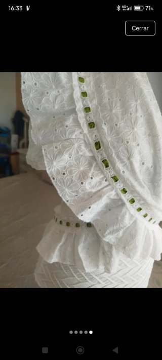 Pico de flamenca blanco y verde