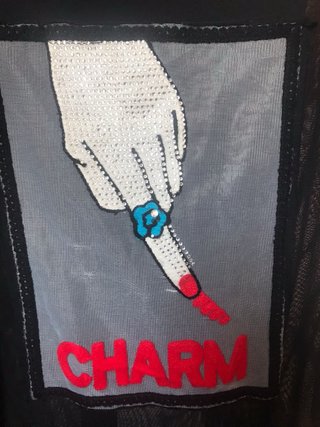 Maglia rete Vinceotto con stampa Charm e catenina