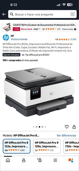 Stampante multifunzione HP OfficeJet Pro 8122e