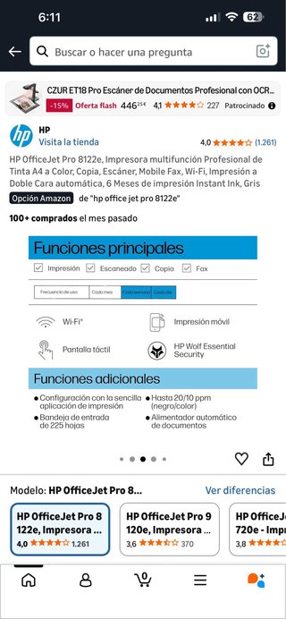 Stampante multifunzione HP OfficeJet Pro 8122e