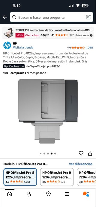 Stampante multifunzione HP OfficeJet Pro 8122e