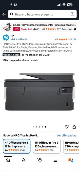 Stampante multifunzione HP OfficeJet Pro 8122e