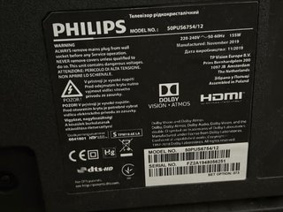 TV Philips 55 Negra y Plateada