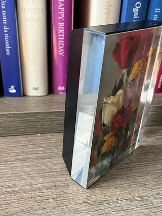 Cornice porta foto vintage plexiglass trasparente