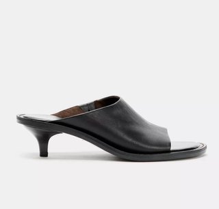 Sandalias Mule Piel Negra Talla 36