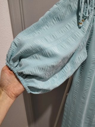 Vestido curto azul claro