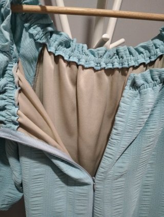 Vestido curto azul claro