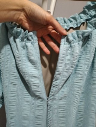 Vestido curto azul claro
