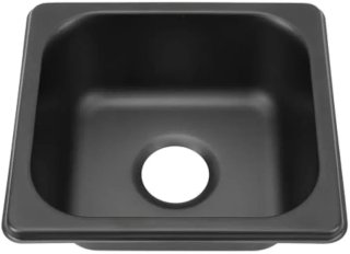 Fregadero compacto negro para autocaravanas