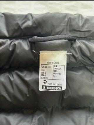 Chaleco Plumas Inesis Decathlon Negro