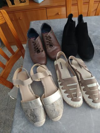 Lote de 4 pares de zapatos