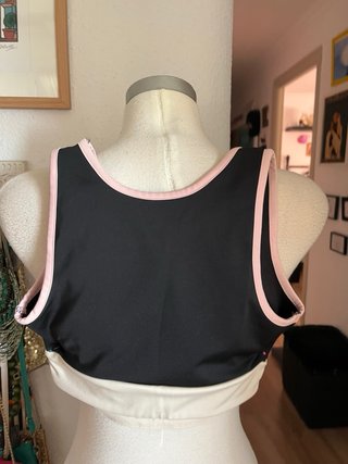 Top Kelme S Negro y Rosa