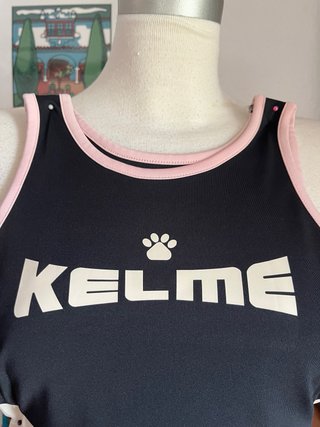 Top Kelme S Negro y Rosa