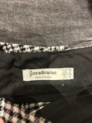 Falda pantalón corta Stradivarius cuadros