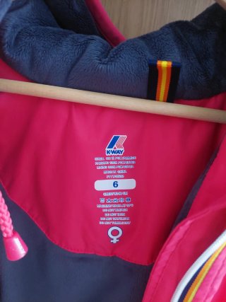 Chaqueta K-Way rosa talla S