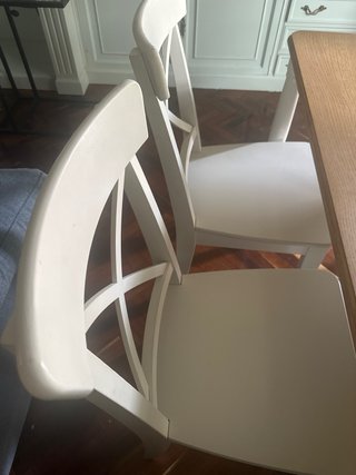 Mesa comedor y 4 sillas madera y metal