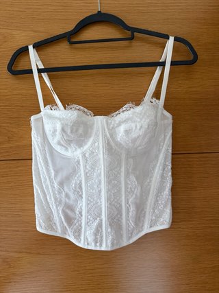 Top Corsé Encaje Blanco Shein