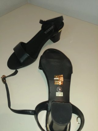 Sandalias Verano Talla 36 Rojas y Negras