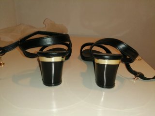Sandalias Verano Talla 36 Rojas y Negras