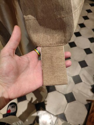 Tende a righe dorate per soggiorno/camera da letto