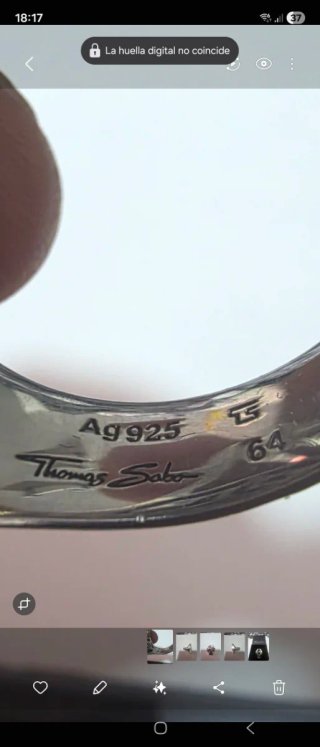 Anillo Thomas Sabo Águila Multicolor y Plateado