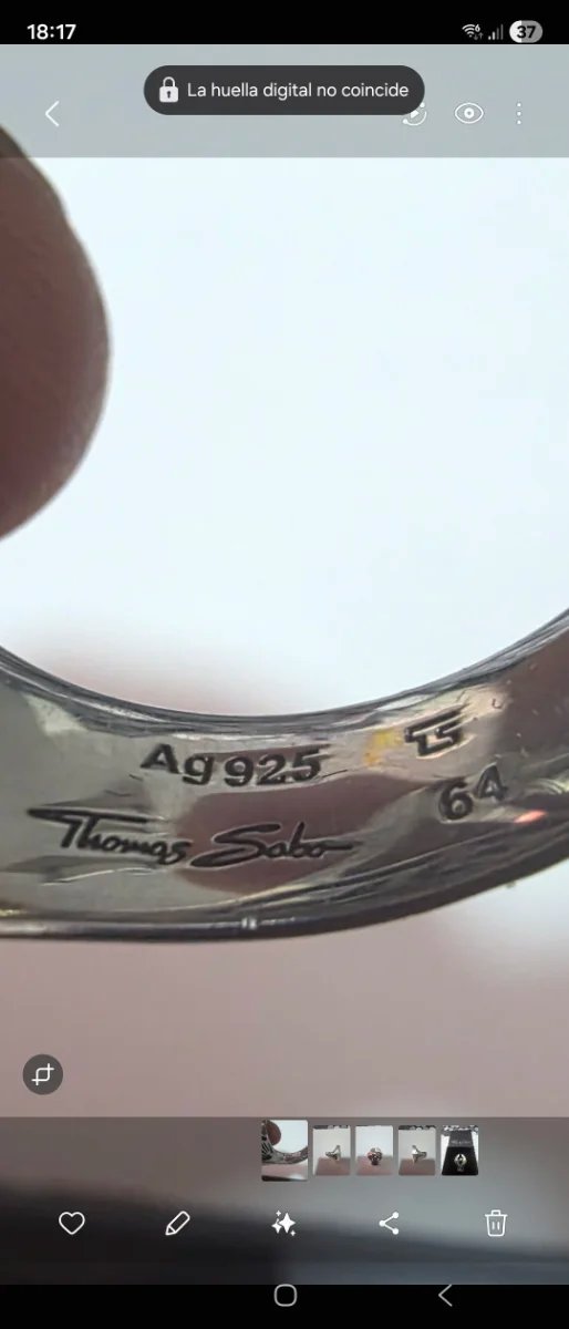 Anillo Thomas Sabo Águila Multicolor y Plateado