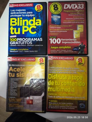 4 DVDs Programas y Juegos PC (Win 95/98)