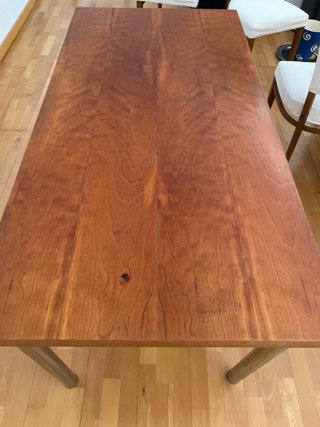 Mesa madera patas cromadas