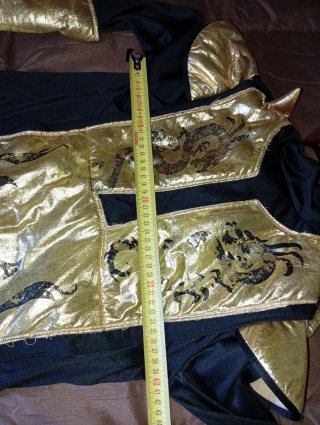 Disfraz Ninja Negro y Dorado Talla Única
