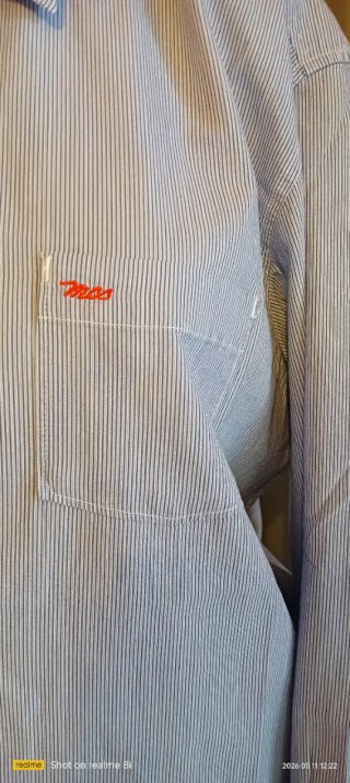 Camicia a righe bianco/azzurro