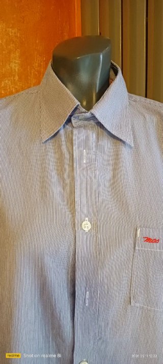 Camicia a righe bianco/azzurro
