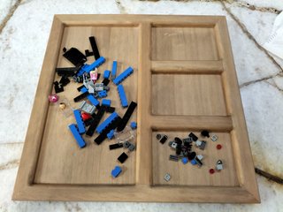 Bandeja para LEGO de madera