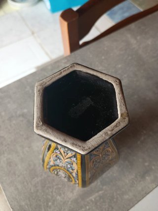 Jarrón decorativo golondrinas dorado