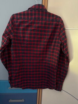 Camisa cuadros Massimo Dutti azul y rojo