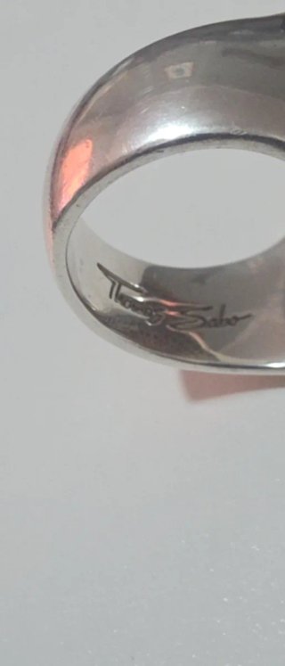 Anillo Thomas Sabo Calavera Negra y Plata