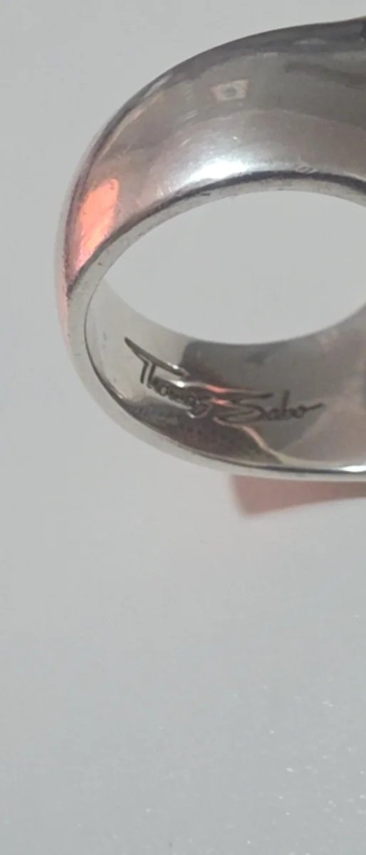 Anillo Thomas Sabo Calavera Negra y Plata