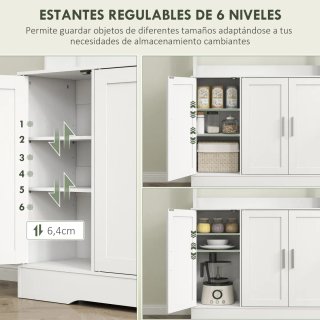 Alacena Cocina Vidrio Blanca