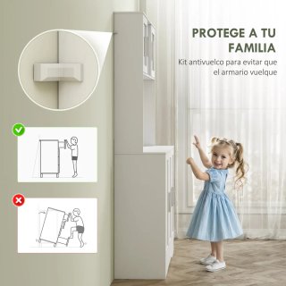 Alacena Cocina Vidrio Blanca