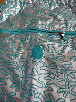 Mochila Kipling Turquesa Estampada